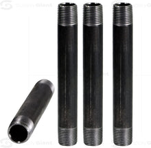 Load image into Gallery viewer, Supply Giant OQCM1112 12" Long Black Steel Nipple Pipe Fitting with 1-1/4" Nominal Size Diameter