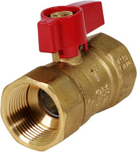 Load image into Gallery viewer, SUPPLY GIANT GUHW-03G03G Gas Ball Valve with 1 Inch FIP x 1 Inch FIP Fittings for Gas Connectors with Quarter-Turn Lever Handle, Brass Construction, Excellent Corrosion Resistance, CSA Approved