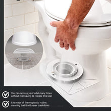 Load image into Gallery viewer, SUPPLY GIANT BNT Aqualoq Master55029 Masterseal Gasket Universal Toilet Seal for Secure Watertight Protection, 3 in. x 4 in, Thermoplastic Rubber, White