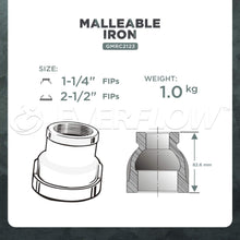 Load image into Gallery viewer, Everflow Galvanized Malleable Iron Reducing Coupling