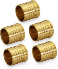 Load image into Gallery viewer, Supply Giant FQQM0038-5 PEX Barb Plug End Cap Pipe Fitting, 3/8", Brass