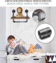 Load image into Gallery viewer, SUPPLY GIANT QDCM1218 18" Long PreCut Black Steel Pipe With 1/2" Nominal Size Diameter, 1/2" x 18"