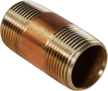Load image into Gallery viewer, Everflow Supplies NPBR1030 3" Long Brass Nipple Pipe Fitting with 1" Nominal Diameter and NPT Ends