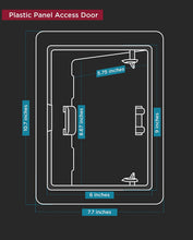 Load image into Gallery viewer, Supply Giant Plastic Panel for Drywall Ceiling Reinforced Plumbing Wall Access Door Removable Hinged White