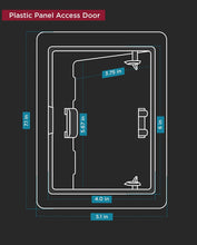 Load image into Gallery viewer, Supply Giant Plastic Panel for Drywall Ceiling Reinforced Plumbing Wall Access Door Removable Hinged White