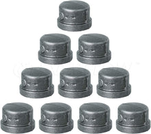 Load image into Gallery viewer, Everflow Supplies Black Malleable Iron Pipe Cap for 150 lb Applications with Female Thread