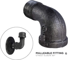 Load image into Gallery viewer, Supply Giant CNTO0114 1-1/4 in. 90 Degree Street Malleable Iron Fitting for High Pressures with Black Finish