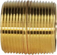 Load image into Gallery viewer, Everflow Supplies NPBR1500 Close Brass Nipple Pipe Fitting with 1-1/2" Nominal Diameter and NPT Ends