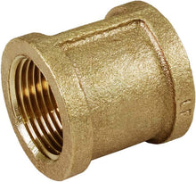 Load image into Gallery viewer, Supply Giant CSDQ0114 1-1/4'''' Two Female NPT Threaded Lead Free Coupling, Connecting Pipes and Fittings, Brass Construction, Higher Corrosion Resistance, Economical & Easy to Install, 18