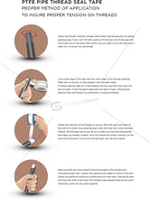 Load image into Gallery viewer, SUPPLY GIANT I34 812 PTFE Thread Seal Tape for Plumbers 3/4 Inch x 260 Inch, Single, White