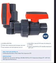 Load image into Gallery viewer, Midline Valve Heavy Duty PVC Single Union Ball Valve Pink Handle