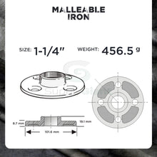 Load image into Gallery viewer, Everflow Supplies Black Malleable Floor Flange with Four Screw Holes