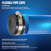 Load image into Gallery viewer, Supply Giant 3942x2 Flexible Pvc PipeCap with Stainless Steel Clamps 2 inch Black (pack of 2)