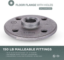 Load image into Gallery viewer, Everflow Supplies Galvanized Malleable Iron Floor Flange with Four Holes