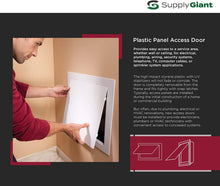 Load image into Gallery viewer, Supply Giant Plastic Panel for Drywall Ceiling Reinforced Plumbing Wall Access Door Removable Hinged White