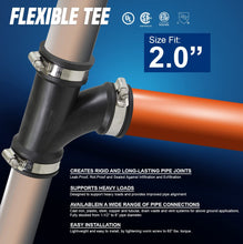 Load image into Gallery viewer, Everflow Flexible Tee Coupling with Stainless Steel Clamps