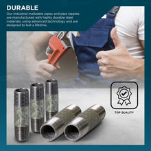 Load image into Gallery viewer, Everflow NPGL11100-10, Pre Cut Industrial Steel Closed Nipple Pipe, Connectors, Used To Build DIY Furniture, Threaded Pipes and Fittings