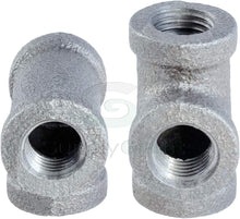 Load image into Gallery viewer, Everflow Supplies High Pressure Galvanized Malleable Tee Fitting with Female Threaded Connections, 1/4"