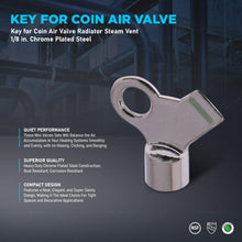 Load image into Gallery viewer, Midline Valve 6I623 Key for Coin Air Valve Radiator Steam Vent; 1/8 in. Chrome Plated Steel