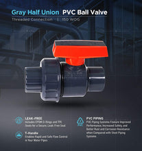 Load image into Gallery viewer, Midline Valve Heavy Duty PVC Single Union Ball Valve Pink Handle