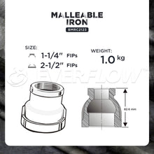 Load image into Gallery viewer, Everflow Black Malleable Iron Reducing Coupling