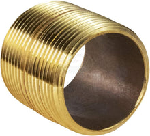 Load image into Gallery viewer, Everflow Supplies NPBR1500 Close Brass Nipple Pipe Fitting with 1-1/2" Nominal Diameter and NPT Ends