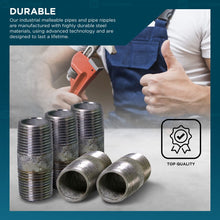 Load image into Gallery viewer, Everflow NPGL11100-10, Pre Cut Industrial Steel Closed Nipple Pipe, Connectors, Used To Build DIY Furniture, Threaded Pipes and Fittings