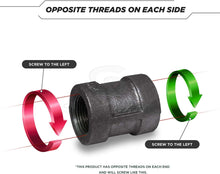 Load image into Gallery viewer, Everflow Black Malleable Iron Straight Left/Right Coupling