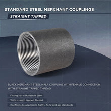 Load image into Gallery viewer, Supply Giant NDCT0400 2"" Straight Merchant Steel Coupling With Black Coating