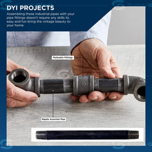 Load image into Gallery viewer, Supply Giant OQCM1512 12" Long Black Steel Nipple Pipe Fitting with 1-1/2" Nominal Size Diameter