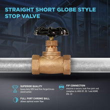 Load image into Gallery viewer, MIDLINE VALVE 95344 Short Globe Style Stop Valve