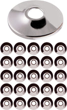 Load image into Gallery viewer, Supply Giant F-25370-25 5/8 inch Sure Grip Flange Escutcheon Plate for Copper Tubing, Shallow, Chrome (Pack of 25)