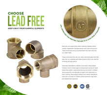 Load image into Gallery viewer, Supply Giant DGEM0012 1/2" Nominal Diameter Lead Free Cast Brass 90 Degrees Elbow with Sweat Socket and Female Threaded Connect