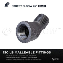 Load image into Gallery viewer, Everflow Supplies BMSF0018 1/8" 45 Degree Street Malleable Iron Fitting for High Pressures