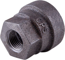 Load image into Gallery viewer, Supply Giant CTD4223H 2" x 1-1/4" Black Pipe Fitting Hex Reducing Coupling Cast Iron for Industrial Piping or DIY Projects