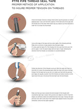 Load image into Gallery viewer, SUPPLY GIANT I34 812 PTFE Thread Seal Tape for Plumbers 3/4 Inch x 260 Inch, Single, White