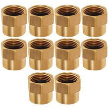 Load image into Gallery viewer, Supply Giant H5J-5634-NL Female Garden Hose Adapter, 3/4" FH x 1/2" FIP Brass Lead Free 10 Pack