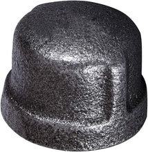 Load image into Gallery viewer, Everflow Supplies Black Malleable Iron Pipe Cap for 150 lb Applications with Female Thread