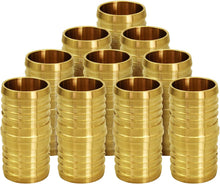 Load image into Gallery viewer, Supply Giant FQDQ0034-10 X PEX Straight Coupling Barb Pipe Fitting 3/4" (Pack of 10), Brass (10 Pack)