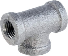 Load image into Gallery viewer, Everflow Supplies High Pressure Galvanized Malleable Tee Fitting with Female Threaded Connections, 1/4"