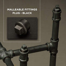 Load image into Gallery viewer, Supply Giant CNQM03I0 Black Malleable Iron Plug with Square Head, 1/8"