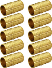 Load image into Gallery viewer, Supply Giant FQDQ0012-10 X PEX Straight Coupling Barb Pipe Fitting, 1/2'', Brass (10 Pack)