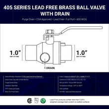 Load image into Gallery viewer, Midilne Valve Premium Full Port Ball Valve Brass