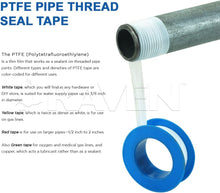 Load image into Gallery viewer, SUPPLY GIANT UUD12520H PTFE Thread Seal Tape Professional Grade, High Density Premium PTFE, Gray 1/2'' x 520 Inch