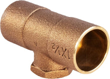 Load image into Gallery viewer, Supply Giant DDGU1112 C X F Lead Free Cast Brass Tee Fitting with Solder Cups and Female Threaded Branch, 1" x 1" x 1/2"