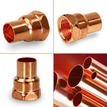 Load image into Gallery viewer, Supply Giant DDGA0012 Female Adapter Fitting with C X F Connections, 1/2, Copper
