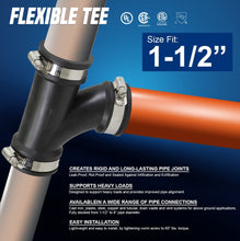 Load image into Gallery viewer, Everflow Flexible Tee Coupling with Stainless Steel Clamps
