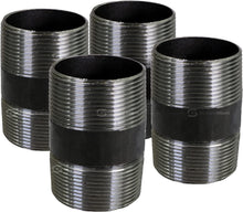 Load image into Gallery viewer, SUPPLY GIANT OQCM3425-4 Steel Nipple pipe, 3/4 in. x 2-1/2 in, Black, 4 Pack