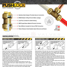 Load image into Gallery viewer, Pushlock UPBV12-2 Full Port fit Ball Valve Water Shut Off Push to Connect PEX,Copper