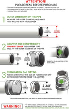 Load image into Gallery viewer, Raven R1508 Traditional 2 Inch PVC Termination Ventwithstainless Steel Screen, 2"